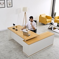 Bureau de direction moderne en bois MIGE avec garantie de 3 ans pour le bureau à domicile