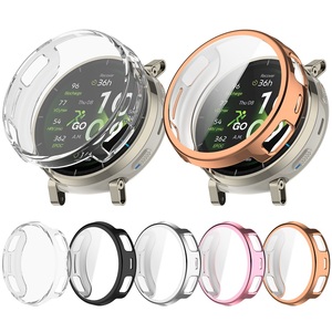 อุปกรณ์เสริมสมาร์ทวอทช์ ฟิล์มกันรอยแบบเต็มหน้าจอสำหรับ <span class=keywords><strong>Amazfit</strong></span> Active 3 พร้อมเคสป้องกันนาฬิกาแบบ TPU ชุบเคลือบอย่างดี - Product Image 1