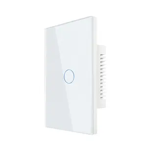 AU/US Standard 1 Gang Glass Panel Touch Light Wandschalter 110-240 V/WLAN intelligenter Wand-Touch-Schalter/Tuya intelligenter Schalter