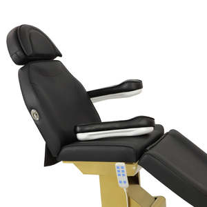 3 motores de acero inoxidable dorado de alta calidad con control de pie camilla de belleza eléctrica tatuaje de lujo para salón - Product Image 2