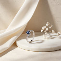 925 Silber Roségold-Plattierte Ringe für Damen Verlobung Hochzeit Jubiläum Kubisches Zirkonia Glänzendes Design Großhandel Modeschmuck