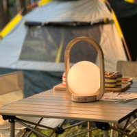 Lampe de nuit portable à LED rechargeable 2000mAh, dôme en verre de lanterne, décoration sans fil, usine BSCI