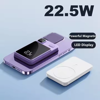 Nouvelles Idées de Produits Mini Petit Portable PD22.5W Magnétique Powerbank Chargeur Rapide Pack de Charge Power Bank 5000mAh 10000Mah