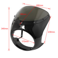 Cache-phare avant de moto rétro en ABS 12V 7 pouces, étanche et anti-chute, accessoires de modification
