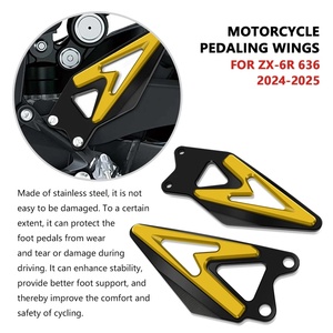2019-2025 nouveau pour Kawasaki ZX-6R ZX6R accessoire moto système de carrosserie en aluminium repose-pieds pédale talon garde repose-pieds protecteur - Product Image 4