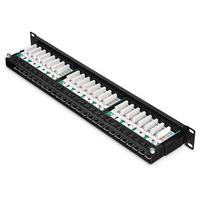 1U 24 & 48 port jaringan RJ45 UTP CAT6 Panel Patch dengan produk kabel komunikasi bilah belakang