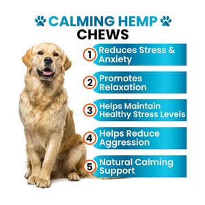 OEM ODM Dog Pet sức Khỏe Bổ sung trợ giúp giấc ngủ làm dịu nhai Melatonin hạt cây gai dầu valerian gốc hoa cúc chiết xuất lo lắng mèo - Product Image 5