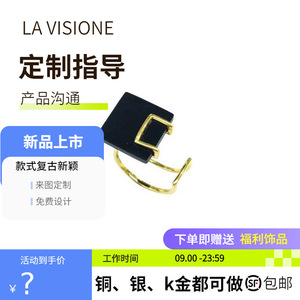 Ver Enlace para Anillo Personalizado de Plata 925 con Cristales de Circonita, Artesanía Italiana, Joyería Vintage Electrochapada de Moda - Product Image 3