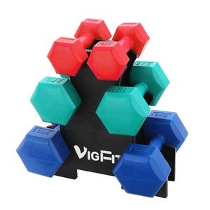 Toptan VIGFIT Dayanıklı 12kg Çimento Dambıl Seti, Evde Spor Salonu Güç Antrenmanı Egzersizi için Standlı - Product Image 1