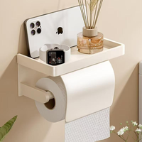 Porte-papier toilette mural sans perçage, étanche, boîte à mouchoirs pour salle de bain, support de rangement pour rouleaux de papier