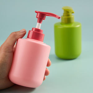 Flacons à pompe ronds roses en HDPE personnalisés pour <span class=keywords><strong>savon</strong></span> à main et shampooing pour animaux de compagnie Emballage de soins de la <span class=keywords><strong>peau</strong></span> de beauté pris en charge avec des impressions de couleurs personnalisées - Product Image 2