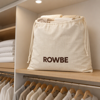 Sac de shopping promotionnel en tissu coton-lin avec cordon de serrage, durable, imprimé avec logo personnalisé, pour vêtements, cadeaux, sac à main, sac anti-poussière