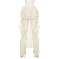 Jupe longue maxi en mousseline à volants et ourlet irrégulier pour femme, idéale pour les vacances et les festivals