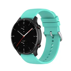 Correas de silicona para reloj Amazfit Gtr 2 2e, de Color puro, 22mm, correas de goma para Huawei Watch3 Pro Gt2