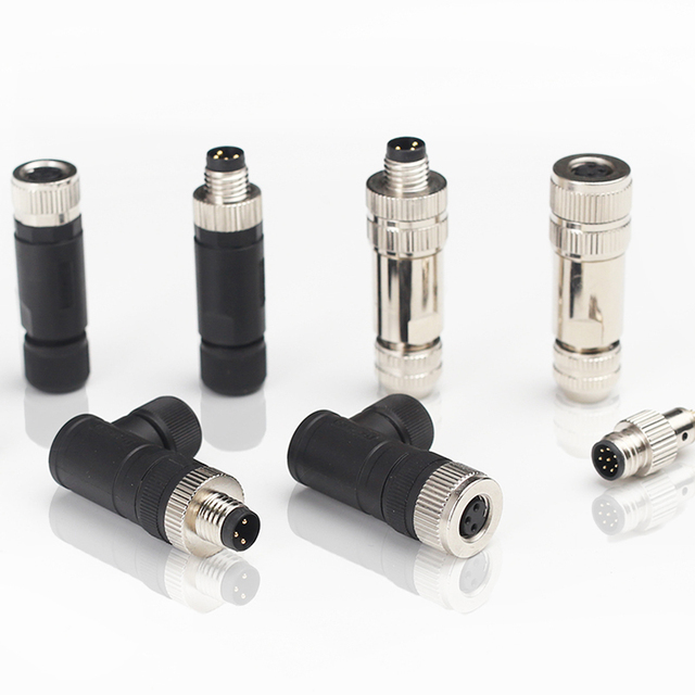 IP67 Waterproof M8 A-Code Circular Connector 3Pin 4Pin 5Pin 8Pin Male Female Plug for Power Wiring Harness Connection