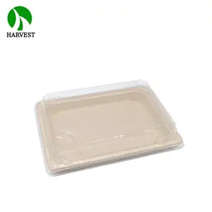 Plateau boîte d'emballage écologique pour Sushi, 10 pièces, biodégradables, biodégradables, pour gâteau