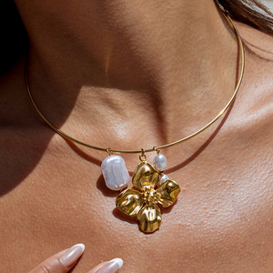 J & D Minimalistische 18K Vergulde Roestvrij Staal Hoge Gepolijste Ketting Ketting Diy Bedels Choker Sieraden - Product Image 2