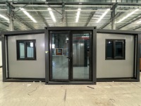 Maison mobile préfabriquée de luxe moderne de 20 pieds, structure en acier, villa extensible, maison conteneur portable