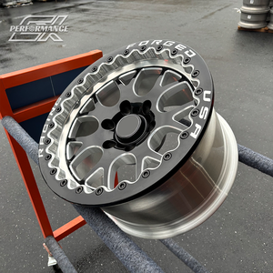 Jantes Beadlock personnalisées, noir brillant, alliage forgé, 17x10 18x10 6x139.7 6x135 pour GMC Sierra 1500 Simple Cabine - Product Image 3