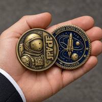 Pièce de collection rare en alliage de zinc poli, gravée à l'unité, avec impression UV, motif dessin animé anime 3D, pour la vente en gros