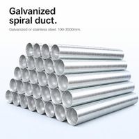 Conduits en spirale galvanisés pour la ventilation HVAC, conduits d'air en acier Z275, taille personnalisée, système commercial et industriel