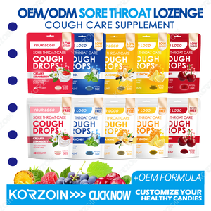 OEM PRIVÉ LABEL FABRIKANTEN KRUIDENHOORNLICHTJES SUIKERLOZE HALSLOZENINGEN KAUWSTUKKEN MET VITAMINE SUIKER VERFRISSENDE MINT KOELE SMAAK - Product Image 3