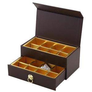 Two Layer Drawer Black Cardboard Gifts Custom Luxury Wedding Favors Chocolate Box - Product Image 1