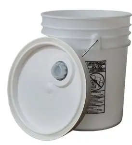 À prova de ferrugem 5 galão balde de plástico 20 litros pintura Bucket W/Tear-band Lid e Despeje o bico