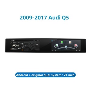 วิทยุติดรถยนต์หน้าจอคู่แบบโค้ง3D 21นิ้วสำหรับ Q5 Audi 2009-2017แอนดรอยด์เครื่องเล่นมัลติมีเดียอัตโนมัติ DSP CarPlay ไร้สายระบบนำทาง GPS - Product Image 1