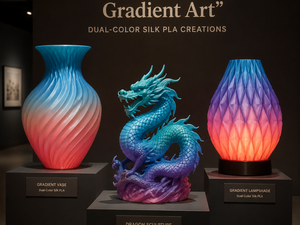 Filament d'imprimante 3D <span class=keywords><strong>R3D</strong></span> Silk <span class=keywords><strong>PLA</strong></span> bicolore 1,75 mm 1 kg, changement de couleur dégradé pour projets artistiques Bambu Lab, qualité supérieure - Product Image 3