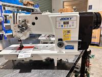 JOCKY JK20606DD-2N à entraînement direct machine à coudre industrielle à double 2 aiguilles point noué à alimentation composée cuir résistant