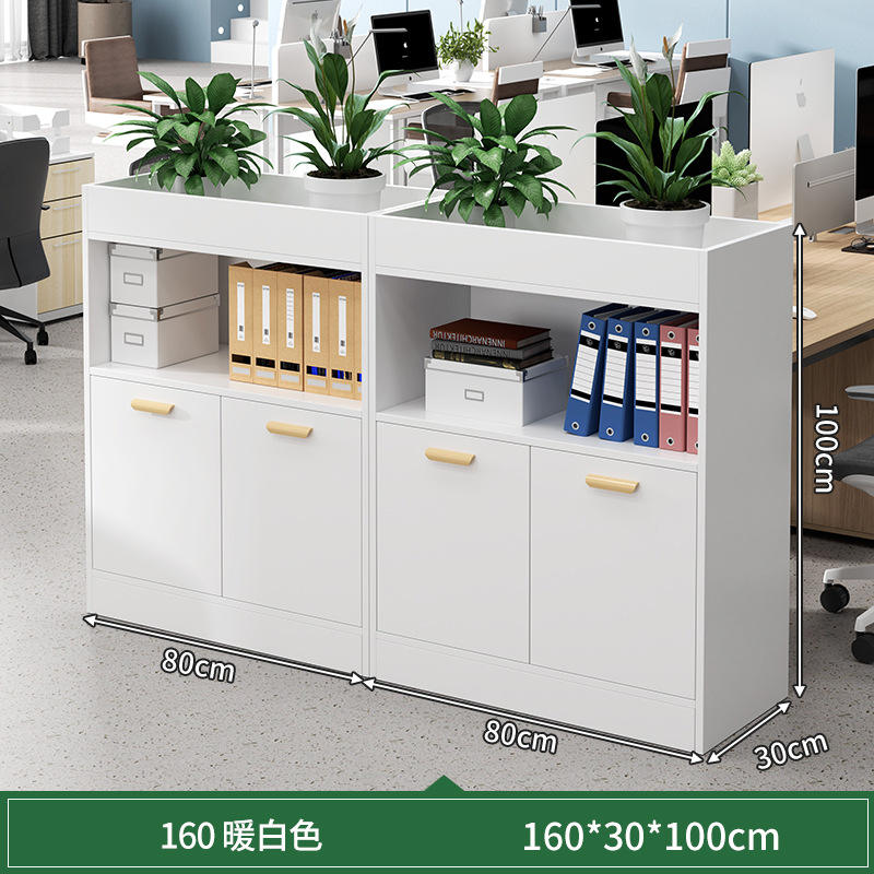 [ประตู 4 บาน, 2 ช่องเก็บของ] สีขาวอบอุ่น ขนาด 160*30*100