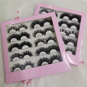 Pestañas de visón esponjosas hechas a mano, venta al por mayor, <span class=keywords><strong>10</strong></span> pares de pestañas, libro de pestañas, pestañas superventas 5D - Product Image 1