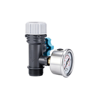 Vanne de régulation de pression d'eau réglable de 3/4 pouce avec manomètre pour système d'irrigation de jardin