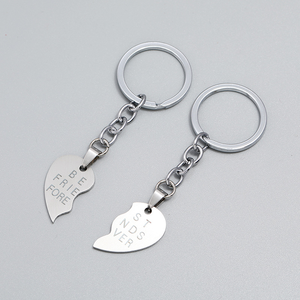 Новая Мода из нержавеющей стали в форме сердца брелок лучший друг навсегда лазерная резка Ювелирные изделия Подарки для Дружбы кольца - Product Image 3