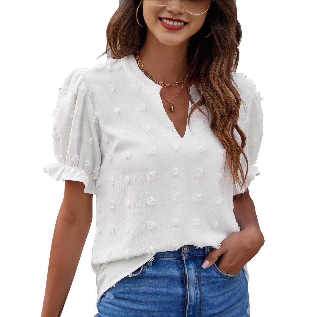 Simple Design Chiffon Blouse Elegant Women's Tops