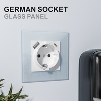 Prises murales électriques de vente directe d'usine aux normes européennes Prise Schuko de style moderne allemand 16A 250V