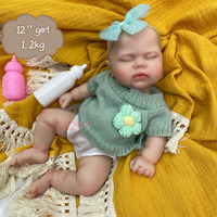 Adorable nouvelle poupée reborn en silicone pleine grandeur (12 et 18 pouces) avec un design réaliste, poids réel et bouche ouverte, prête à être expédiée – Cadeau idéal pour bébés.