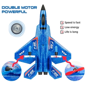 Avion télécommandé F22 Stunt Amphibious à aile fixe en mousse, planeur, chasseur, hélicoptère, aéronef ultraléger, modèles d'avions RC, jouets - Product Image 4