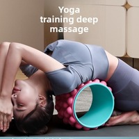 Rodillo de Yoga y Rueda de Pilates, Ecológico, Duradero, de EVA, Portátil, Ligero, Antideslizante, para Alivio del Dolor de Espalda