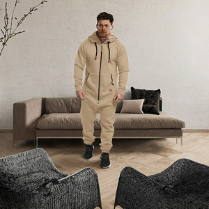 Conjunto Deportivo de Hombre al por Mayor, de Alta Calidad, con Capucha, Grueso, Cómodo, con Cremallera Completa, de Secado Rápido, para Correr, Invierno - Product Image 3