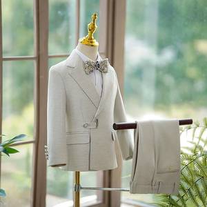2025 col plat hommes Blazers enfants fête vêtements ensembles enfants costume tenues garçons formel smoking robe costumes pour mariage <span class=keywords><strong>Communion</strong></span> - Product Image 2