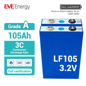 EVE LF105 3.2V 105Ah Battery Cell Prismatic LFP with Original QR Code for Solar EV DIY 12V 24V 48V Pack - Product Image 1