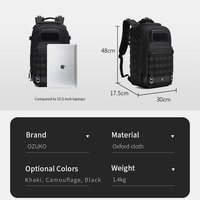 Sac à dos tactique OZUKO 9902 25L, imperméable, antivol, léger, système Molle, patch Velcro extérieur, fermetures éclair durables