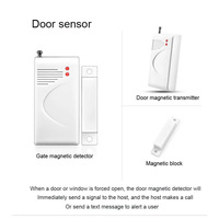 Système d'alarme anti-intrusion GSM sans fil avec télécommande, détecteur de porte et capteur d'alarme PIR