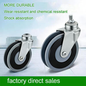 Le chariot à provisions en PU à tige filetée roule sur deux roulettes d'escalator - Product Image 4