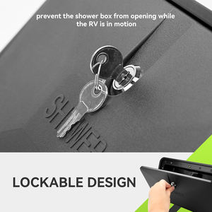 <span class=keywords><strong>Kit</strong></span> de boîte de <span class=keywords><strong>douche</strong></span> extérieure pour camping-car, camping-car, fourgonnette, remorque de voyage, camping-car et bateau, noir - Product Image 5