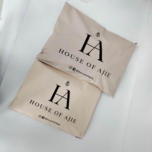 Matte Peach Poly Mailers with Custom Black Logo - Self-Seal Shipping Envelopes Delivery Bags for Clothes - Product Image 5