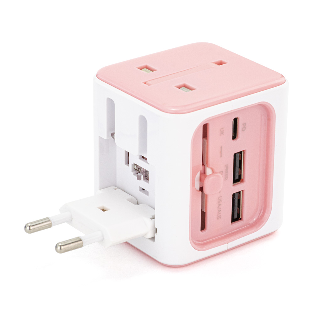 Уникальный адаптер Wonplug для путешествий, 2USB 1PD, Международный адаптер для быстрой зарядки, горячий адаптер для ноутбука и камеры