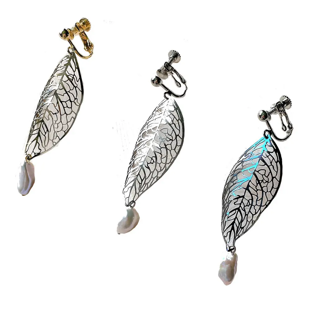 Jewelry elegant beautiful veins 2021 trendy stainless steel earring